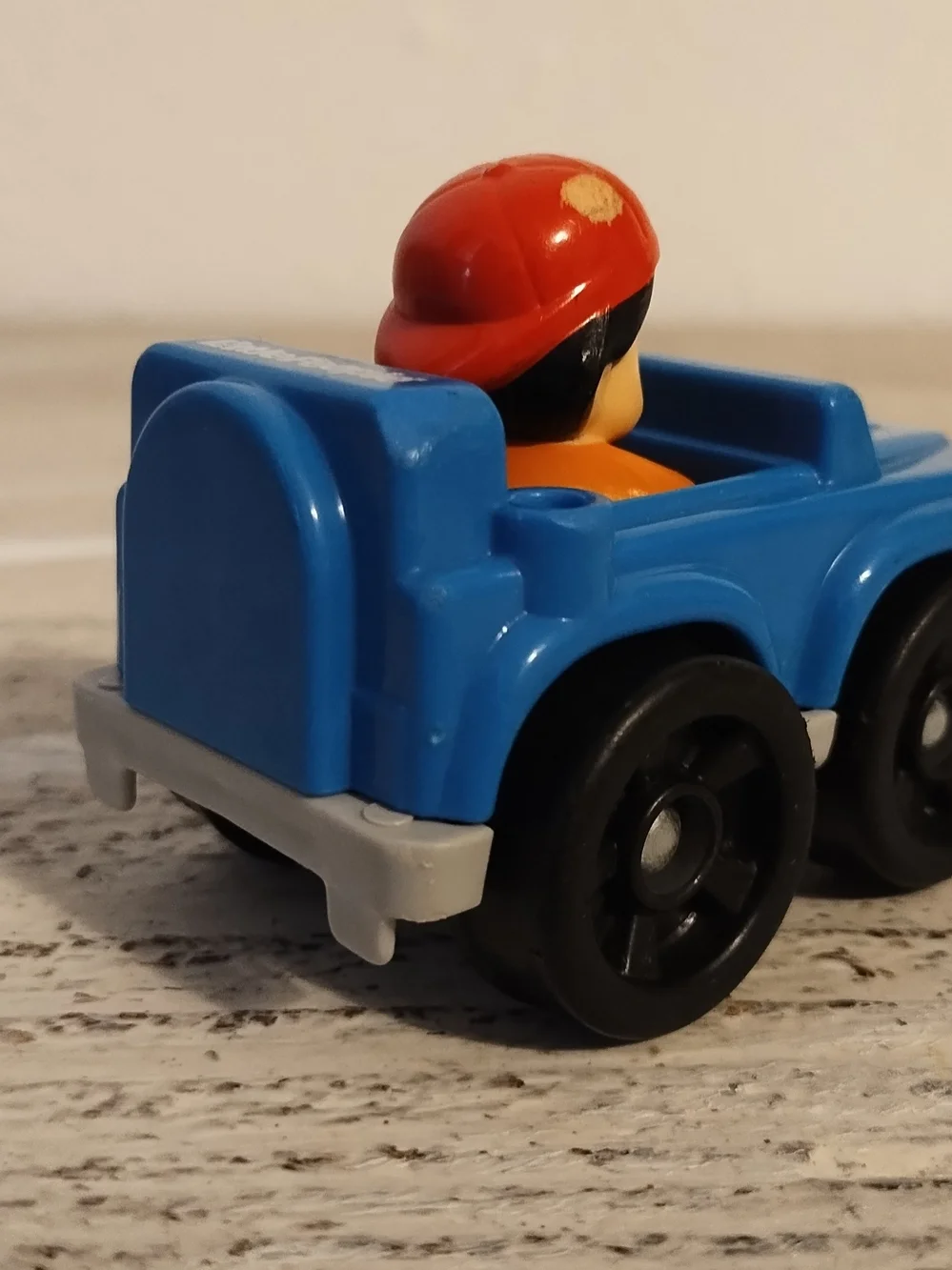 Fisher-Price Little People Wheelies Blue Car Jeep with Boy 2014 Rare